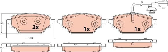 Brake Pad Set, disc brake GDB2592