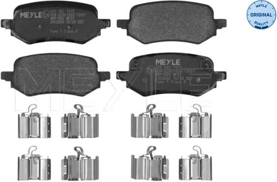 Brake Pad Set, disc brake MEYLE-ORIGINAL: True to OE. 025 262 7315
