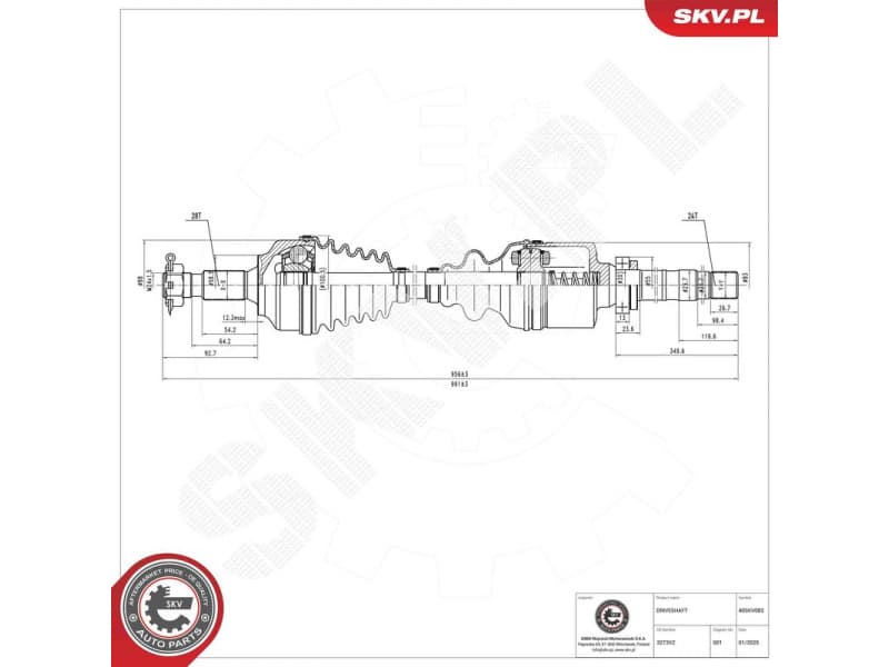 Drive Shaft 40SKV083