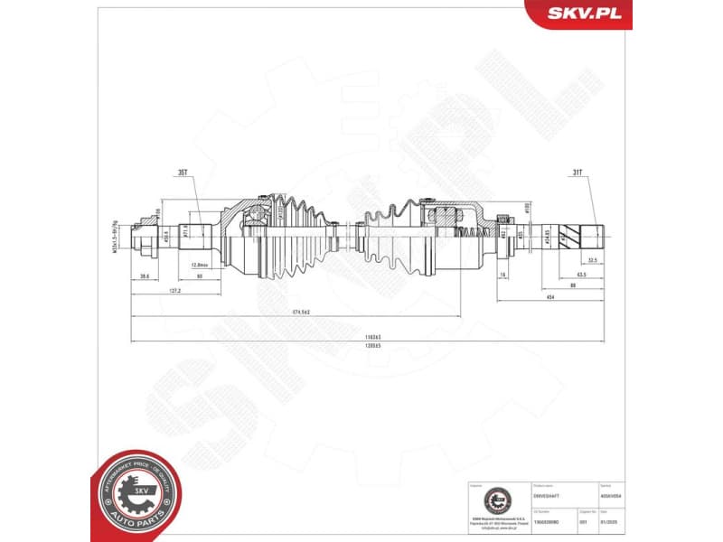 Drive Shaft 40SKV054