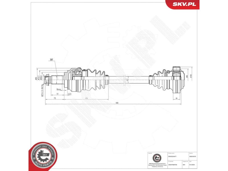 Drive Shaft 40SKV019