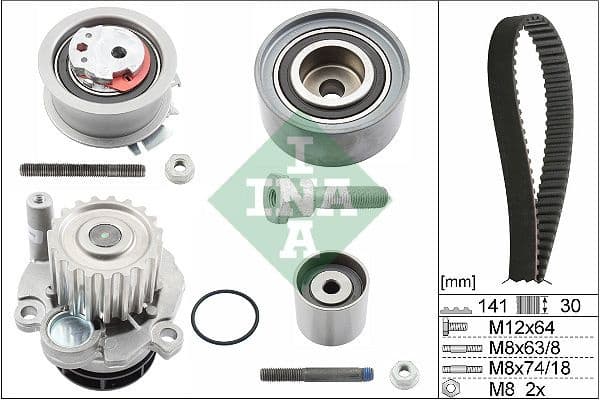 Timing belt kit with water pump 530046330