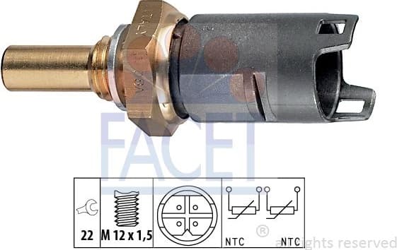 Sensor, coolant temperature Made in Italy - OE Equivalent 7.3274 - image 2