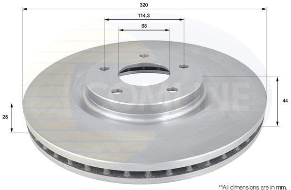 Brake disc, 1pcs FRONT ADC1587V - image 2