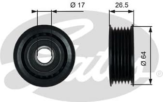 Deflection/Guide Pulley, V-ribbed belt DriveAlign™ T38099