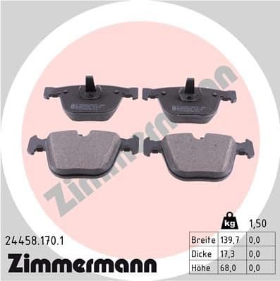 Brake Pad Set, disc brake 24458.170.1