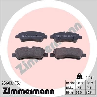 Brake Pad Set, disc brake 25603.175.1
