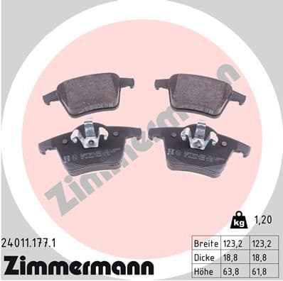 Brake Pad Set, disc brake 24011.177.1 - image 2
