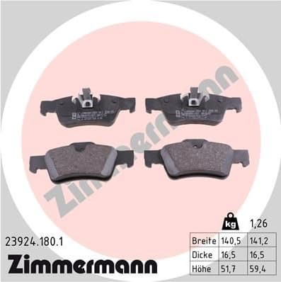 Brake Pad Set, disc brake 23924.180.1