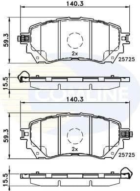 Brake pads front CBP32237