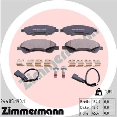 Brake Pad Set, disc brake 24485.190.1