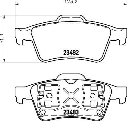 Brake Pad Set, disc brake 8DB 355 009-121