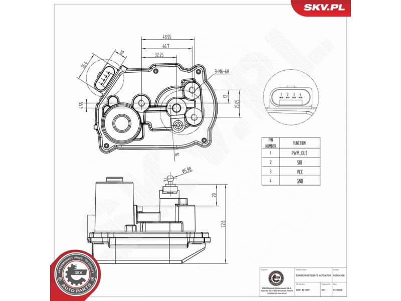 Boost Pressure Control Valve 95SKV458 - image 5