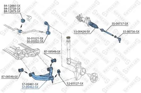 Control/Trailing Arm, wheel suspension 57-05462-SX