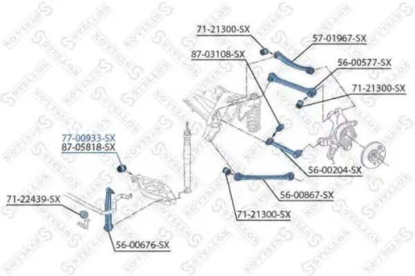 Mounting, control/trailing arm 77-00933-SX