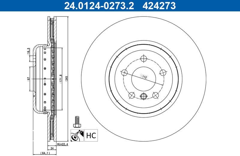 Brake Disc 24.0124-0273.2