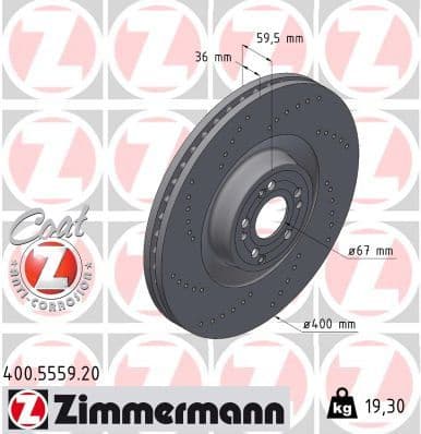 Brake Disc COAT Z 400.5559.20