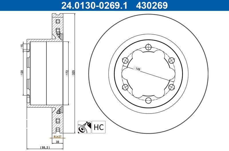 Brake Disc 24.0130-0269.1