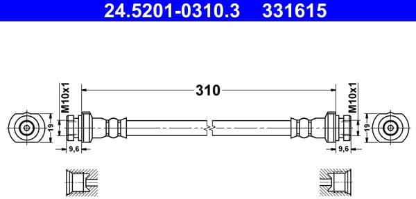 Brake Hose 24.5201-0310.3 - image 2