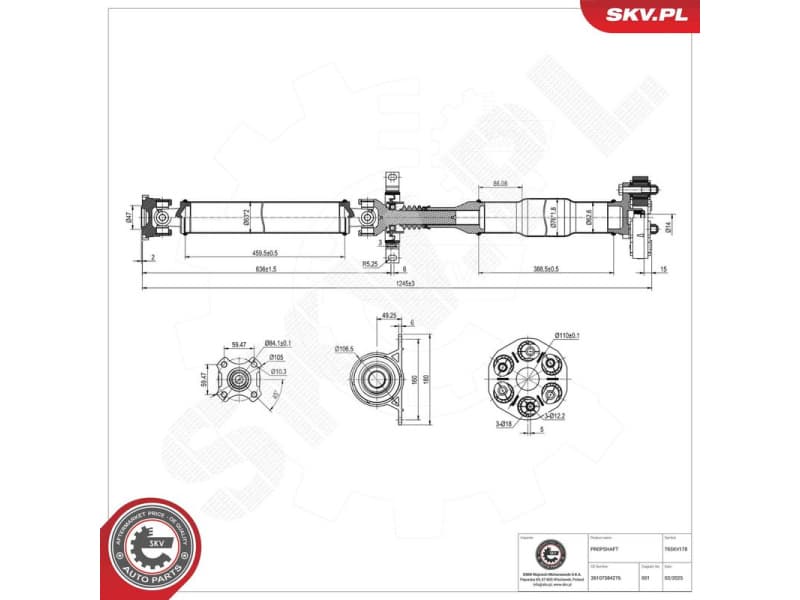 Drive Shaft 76SKV178