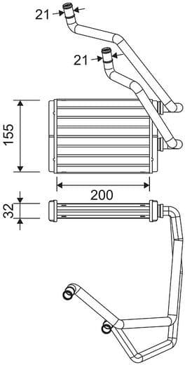Heat Exchanger, interior heating 811640