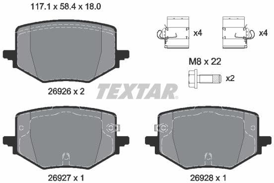 Brake Pad Set, disc brake Q+ 2692601