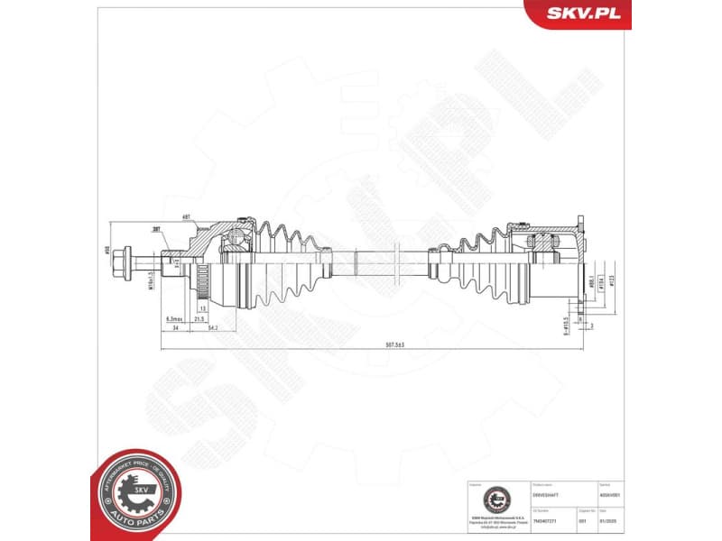 Drive Shaft 40SKV001