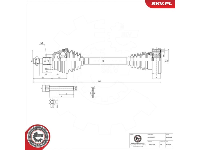 Drive Shaft 40SKV006