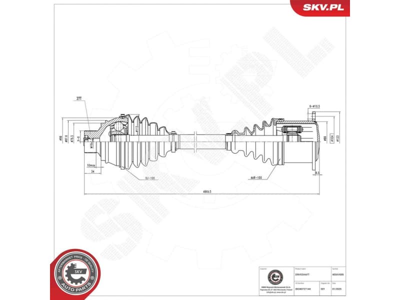 Drive Shaft 40SKV009