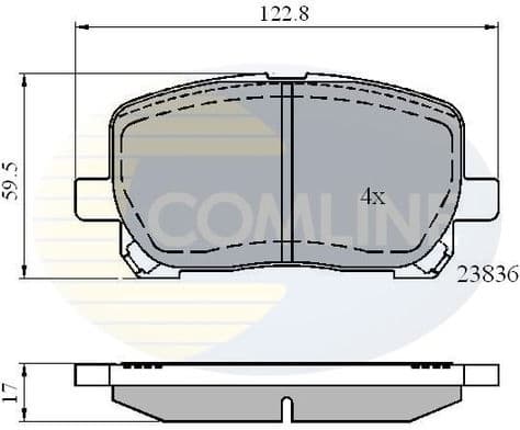 Brake pads front CBP01132