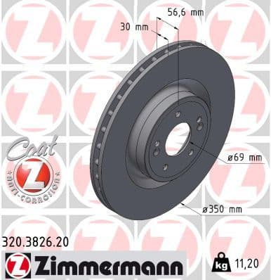 Brake Disc COAT Z 320.3826.20