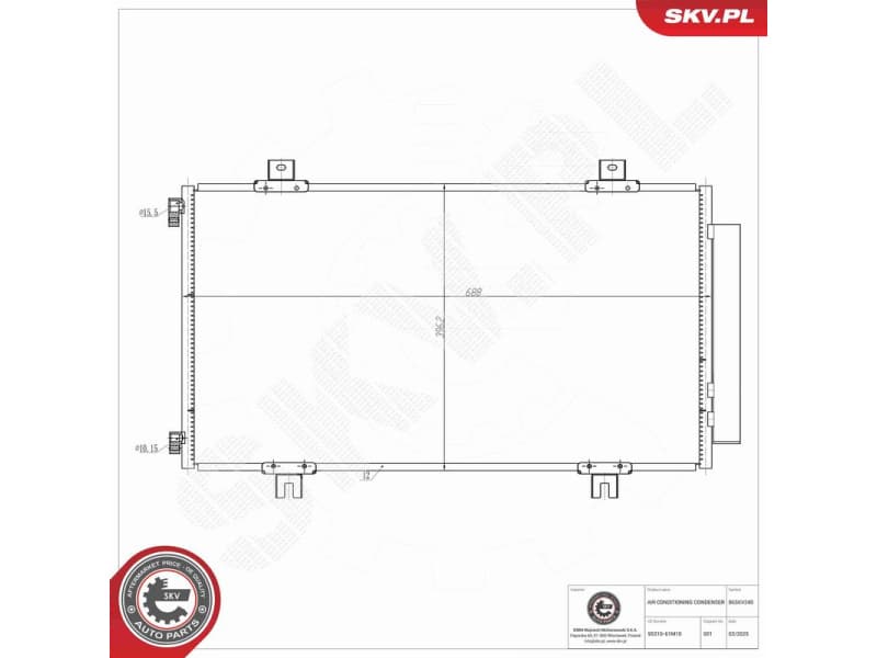 Condenser, air conditioning 86SKV240