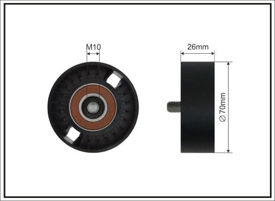Tensioner Pulley, V-ribbed belt 500633 SC