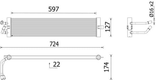 Oil Cooler, automatic transmission BEHR *** PREMIUM LINE *** CLC399000P