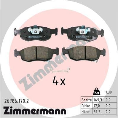 Brake Pad Set, disc brake 26786.170.2