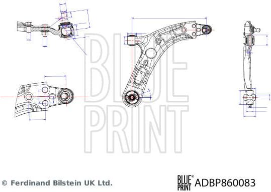 Control/Trailing Arm, wheel suspension ADBP860083