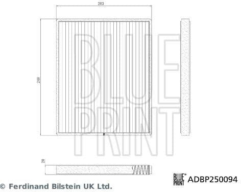 Filter, cabin air ADBP250094