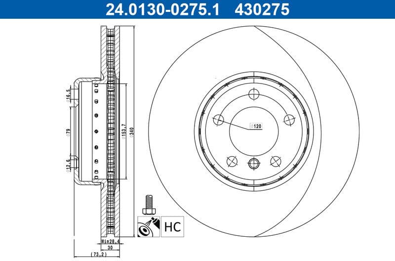 Brake Disc 24.0130-0275.2