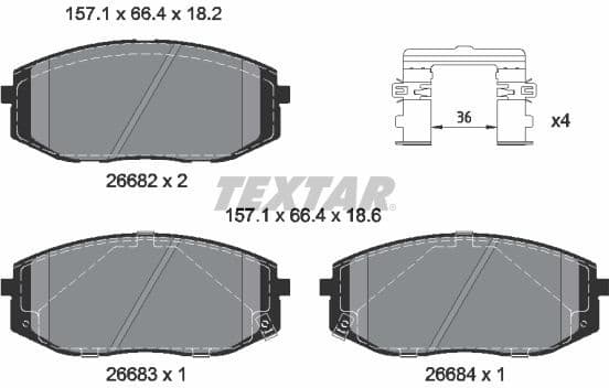 Brake Pad Set, disc brake Q+ 2668201