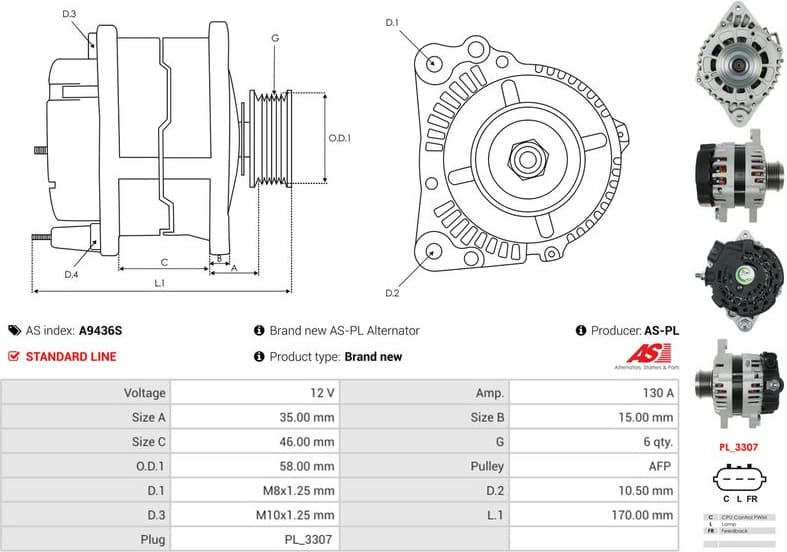 Alternator AS A9436S - image 5