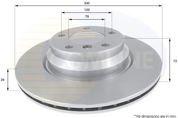 Brake disc, 1pcs FRONT ADC1736V