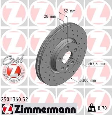 Brake Disc SPORT BRAKE DISC Z 250.1360.52