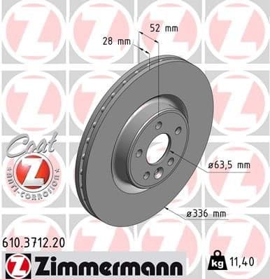 Brake Disc COAT Z 610.3712.20