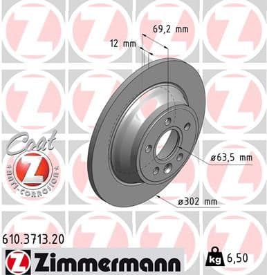 Brake Disc COAT Z 610.3713.20