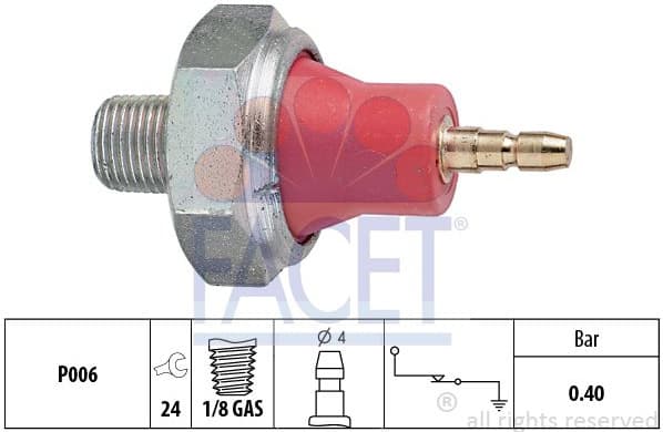 Oil Pressure Switch Made in Italy - OE Equivalent 7.0015 - image 2