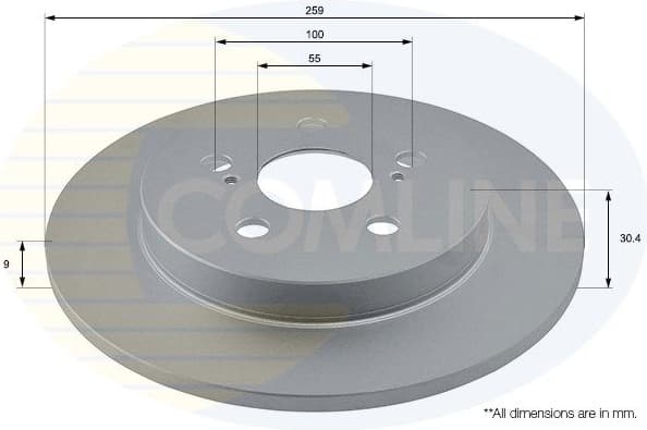 Brake disc, 1pcs REAR ADC01149 - image 2