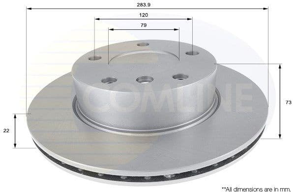 Brake disc, 1pcs FRONT ADC1716V - image 2