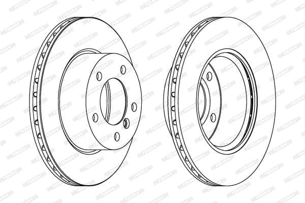 Brake discs kit front (2pcs), Top Quality DDF1228C - image 3