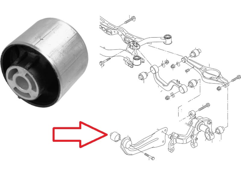 Silentblock rear axle 35451 01