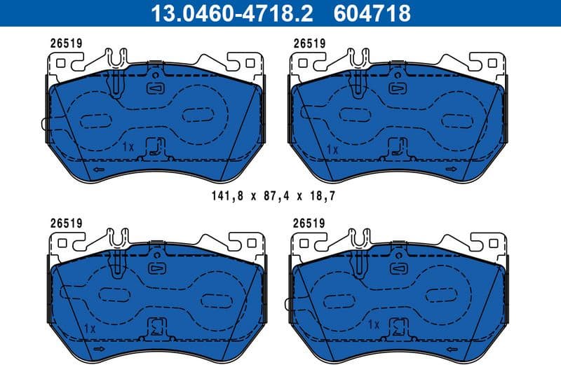 Brake Pad Set, disc brake 13.0460-4718.2